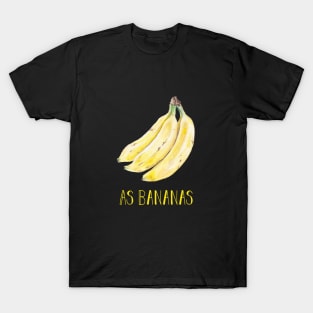 Bananas Portuguese Watercolor Pop Art T-Shirt